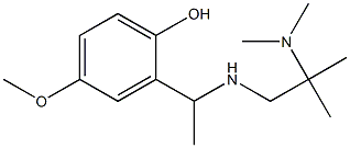 2-(1-{[2-(dimethylamino)-2-methylpropyl]amino}ethyl)-4-methoxyphenol Struktur