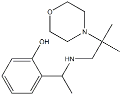 2-(1-{[2-methyl-2-(morpholin-4-yl)propyl]amino}ethyl)phenol Struktur