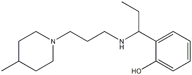 2-(1-{[3-(4-methylpiperidin-1-yl)propyl]amino}propyl)phenol Struktur