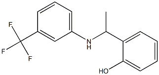 2-(1-{[3-(trifluoromethyl)phenyl]amino}ethyl)phenol Struktur