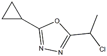 2-(1-chloroethyl)-5-cyclopropyl-1,3,4-oxadiazole Struktur