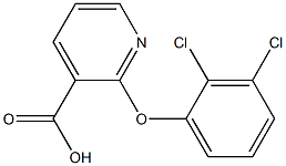 2-(2,3-dichlorophenoxy)pyridine-3-carboxylic acid Struktur