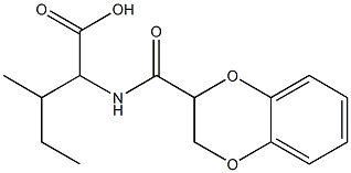 2-(2,3-dihydro-1,4-benzodioxin-2-ylformamido)-3-methylpentanoic acid Struktur