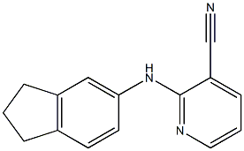 2-(2,3-dihydro-1H-inden-5-ylamino)pyridine-3-carbonitrile Struktur