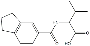 2-(2,3-dihydro-1H-inden-5-ylformamido)-3-methylbutanoic acid Struktur