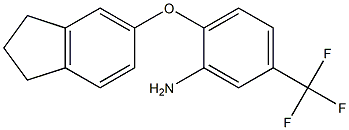 2-(2,3-dihydro-1H-inden-5-yloxy)-5-(trifluoromethyl)aniline Struktur