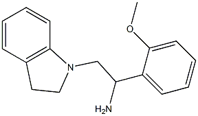 2-(2,3-dihydro-1H-indol-1-yl)-1-(2-methoxyphenyl)ethanamine Struktur