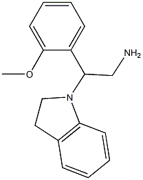 2-(2,3-dihydro-1H-indol-1-yl)-2-(2-methoxyphenyl)ethanamine Struktur