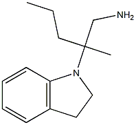 2-(2,3-dihydro-1H-indol-1-yl)-2-methylpentan-1-amine Struktur