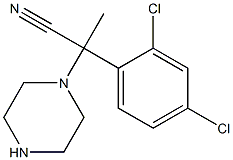 2-(2,4-dichlorophenyl)-2-(piperazin-1-yl)propanenitrile Struktur