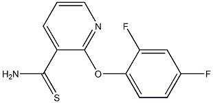 2-(2,4-difluorophenoxy)pyridine-3-carbothioamide Struktur