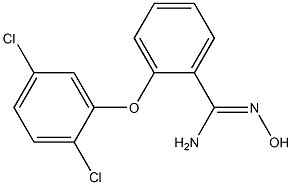 2-(2,5-dichlorophenoxy)-N'-hydroxybenzene-1-carboximidamide Struktur