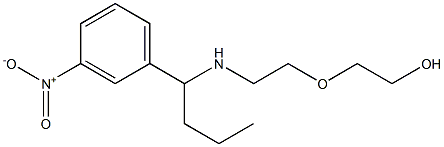 2-(2-{[1-(3-nitrophenyl)butyl]amino}ethoxy)ethan-1-ol Struktur