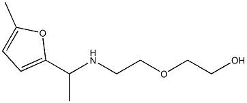 2-(2-{[1-(5-methylfuran-2-yl)ethyl]amino}ethoxy)ethan-1-ol Struktur