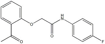 2-(2-acetylphenoxy)-N-(4-fluorophenyl)acetamide Struktur