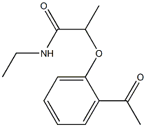 2-(2-acetylphenoxy)-N-ethylpropanamide Struktur