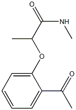 2-(2-acetylphenoxy)-N-methylpropanamide Struktur