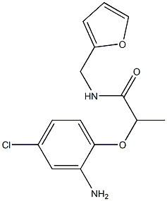 2-(2-amino-4-chlorophenoxy)-N-(furan-2-ylmethyl)propanamide Struktur