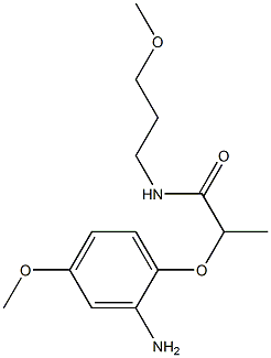 2-(2-amino-4-methoxyphenoxy)-N-(3-methoxypropyl)propanamide Struktur