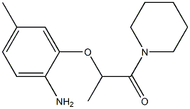 2-(2-amino-5-methylphenoxy)-1-(piperidin-1-yl)propan-1-one Struktur