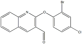 2-(2-bromo-4-chlorophenoxy)quinoline-3-carbaldehyde Struktur