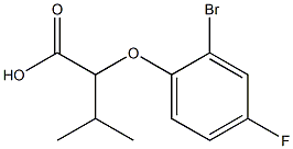 2-(2-bromo-4-fluorophenoxy)-3-methylbutanoic acid Struktur