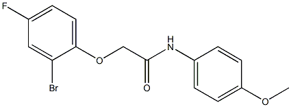 2-(2-bromo-4-fluorophenoxy)-N-(4-methoxyphenyl)acetamide Struktur