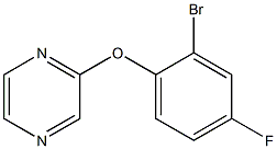 2-(2-bromo-4-fluorophenoxy)pyrazine Struktur