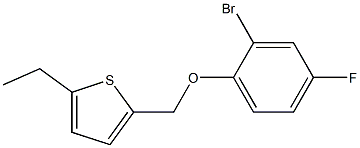 2-(2-bromo-4-fluorophenoxymethyl)-5-ethylthiophene Struktur