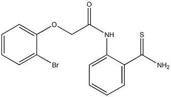 2-(2-bromophenoxy)-N-(2-carbamothioylphenyl)acetamide Struktur