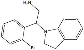 2-(2-bromophenyl)-2-(2,3-dihydro-1H-indol-1-yl)ethanamine Struktur