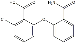 2-(2-carbamoylphenoxy)-6-chlorobenzoic acid Struktur