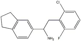 2-(2-chloro-6-fluorophenyl)-1-(2,3-dihydro-1H-inden-5-yl)ethan-1-amine Struktur