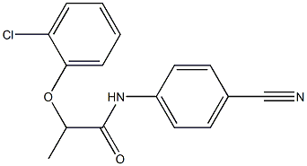 2-(2-chlorophenoxy)-N-(4-cyanophenyl)propanamide Struktur