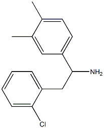 2-(2-chlorophenyl)-1-(3,4-dimethylphenyl)ethan-1-amine Struktur