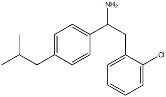 2-(2-chlorophenyl)-1-[4-(2-methylpropyl)phenyl]ethan-1-amine Struktur