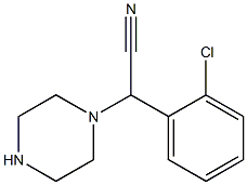 2-(2-chlorophenyl)-2-(piperazin-1-yl)acetonitrile Struktur