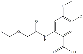 2-(2-ethoxyacetamido)-4,5-dimethoxybenzoic acid Struktur