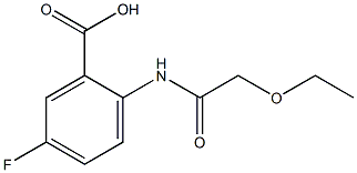 2-(2-ethoxyacetamido)-5-fluorobenzoic acid Struktur