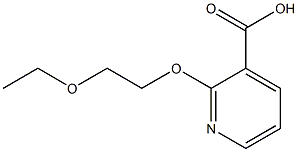 2-(2-ethoxyethoxy)pyridine-3-carboxylic acid Struktur