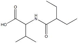 2-(2-ethylbutanamido)-3-methylbutanoic acid Struktur