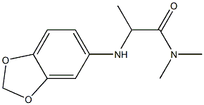 2-(2H-1,3-benzodioxol-5-ylamino)-N,N-dimethylpropanamide Struktur