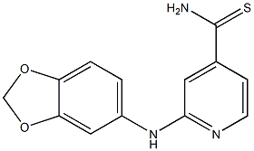 2-(2H-1,3-benzodioxol-5-ylamino)pyridine-4-carbothioamide Struktur