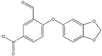 2-(2H-1,3-benzodioxol-5-yloxy)-5-nitrobenzaldehyde Struktur