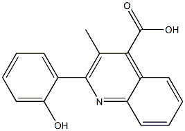 2-(2-hydroxyphenyl)-3-methylquinoline-4-carboxylic acid Struktur