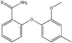 2-(2-methoxy-4-methylphenoxy)benzene-1-carbothioamide Struktur