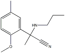 2-(2-methoxy-5-methylphenyl)-2-(propylamino)propanenitrile Struktur