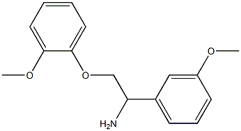 2-(2-methoxyphenoxy)-1-(3-methoxyphenyl)ethanamine Struktur