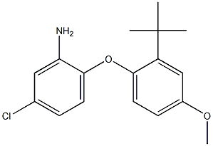 2-(2-tert-butyl-4-methoxyphenoxy)-5-chloroaniline Struktur