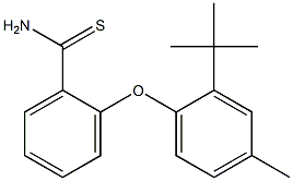 2-(2-tert-butyl-4-methylphenoxy)benzene-1-carbothioamide Struktur